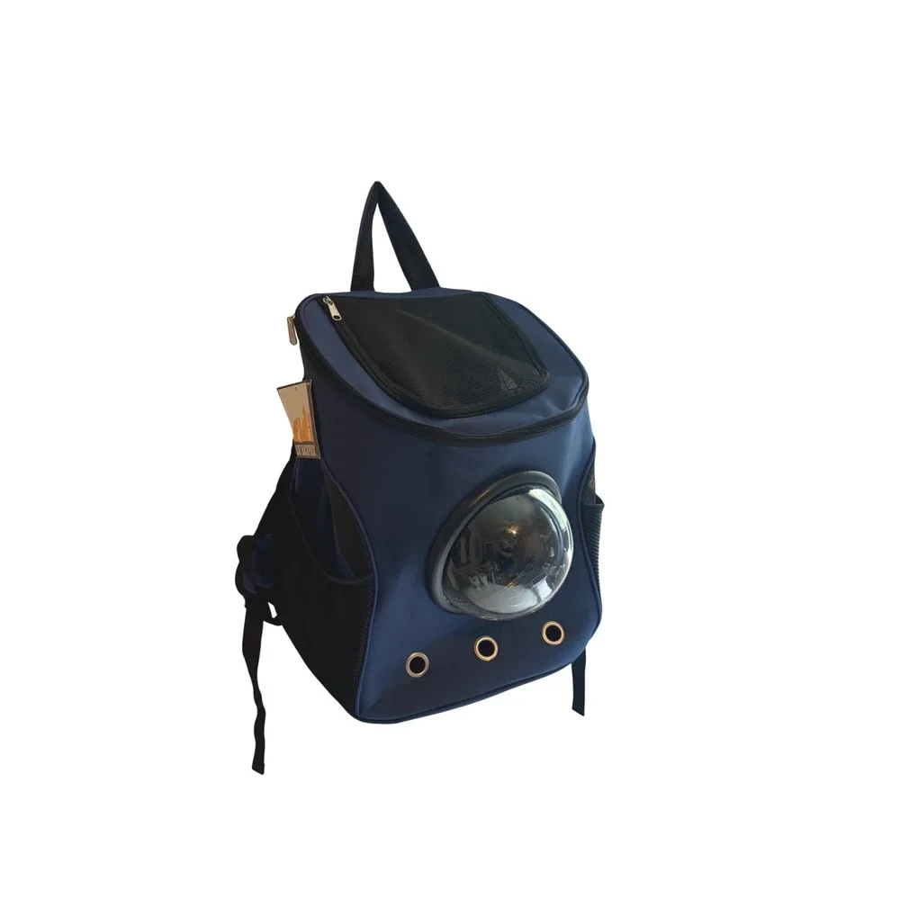 NEW Blue Cat Backpack Carrier with Bubble Window Mesh Ventilation MY091520